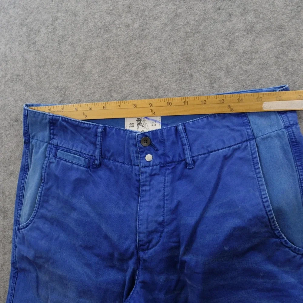 PRPS Goods Pants Mens 32 Blue Chino Straight Leg Cotton Twill Casual